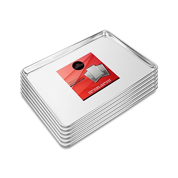 Last Confection 6 Cookie Baking Sheets 15" x 21" Rimmed Aluminum