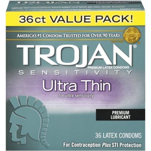 Trojan Condom Sensitivity Ultra Thin Lubricated 36 Pc - 2 Packs image