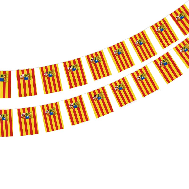 Flag of Aragon 40 units Aragon flag garland Aragon 11.4M