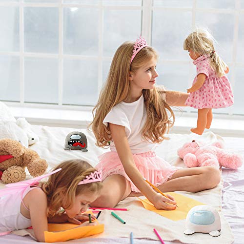 Miajin Reversible Plushie Toys, Double-Sided Flip Reversible Stuffed Animals Doll for Game Fans (White to Gray)