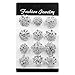WeimanJewelry Lot 24pcs Rhinestone Crystal Brooch Pins Set Wedding Bouquet Broaches Kit (silver)