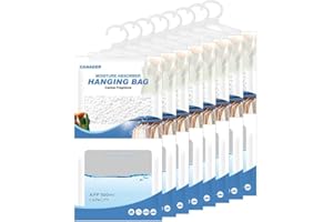 CANAGER Hanging Moisture Absorber, Cactus Fragrance Moistureproof Hanging Bag, Dehumidifier Bag (8 packs) Hanging Closet Dehumidifier Bags, Moisture Absorb 12.5 oz.