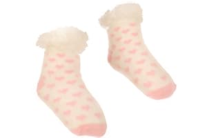 Royal Hong Beauty Fuzzy Slipper Socks for Kids Girls Women with Grippers Non Slip，Kids Warm Fuzzy Christmas Slipper Socks