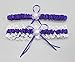 Merya Dress Lace Wedding Garters for Bride Pearl Stretch Prom Garter with Toss Away Purple
