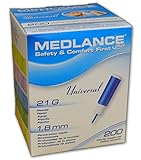 Medlance Plus Universal 21G Safety Lancets 200/bx