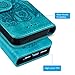 iPhone 5 5S SE Case, iPhone 5 5S SE Wallet Case PU Leather Oil Wax Embossed Elephant Detachable Magnetic Wallet Flip TPU Inner Cover Credit Card Slots for iPhone 5 5s SE Blue