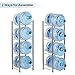 LIANTRAL 5 Gallon Jug Holder, 4 Tiers Silver Heavy Duty Rack Freestanding, Water Bottle Organizer for Home Office