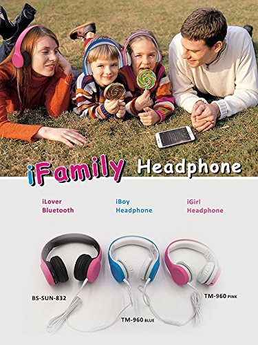 Hisonic Limited Volume Kids Foldable Headphones - Pink