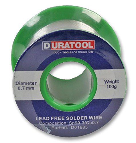 SOLDER, SN99.3/CU0.7, 0.7MM, 100G D01685 By DURATOOL
