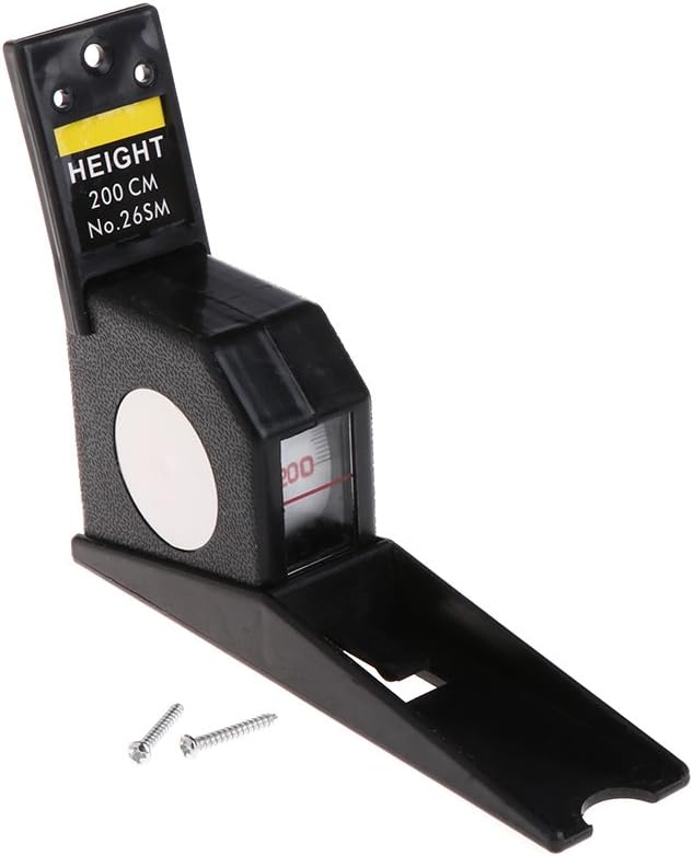 200cm Stadiometer Black Wall Mounted Height Meter Growth Ruler cm Metric