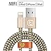 【Apple MFI Certified】Apple iPhone Charger Lightning Cable,TORRAS 3.3Ft Braided Fast Apple iPhone Charging Cable USB Syncing Charging Cord for iPhone 7 6 6s plus 5s 5,iPad Air Mini,iPod Nano -Gold