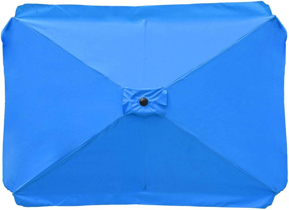 Amazon Com Yescom Rectangle Patio Umbrella Canopy Replacement Outdoor Market Table Sunbrella Canopy 6 Ribs 6 5x10ft Parasol Cover Garden Outdoor