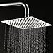 Stainless Steel Shower Head - Rain Style Showerhead, Waterfall Effect, High Polish Chrome, 8-inch Diameter, Ultra Thin