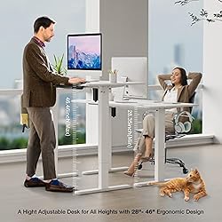 SMUG Height Adjustable Electric Standing Desk, 55 x
