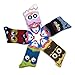 V28® Women's Cute Owl Various Pattern Mixed Color Soft Socks (One Size, 5 Mixed Colors Set)