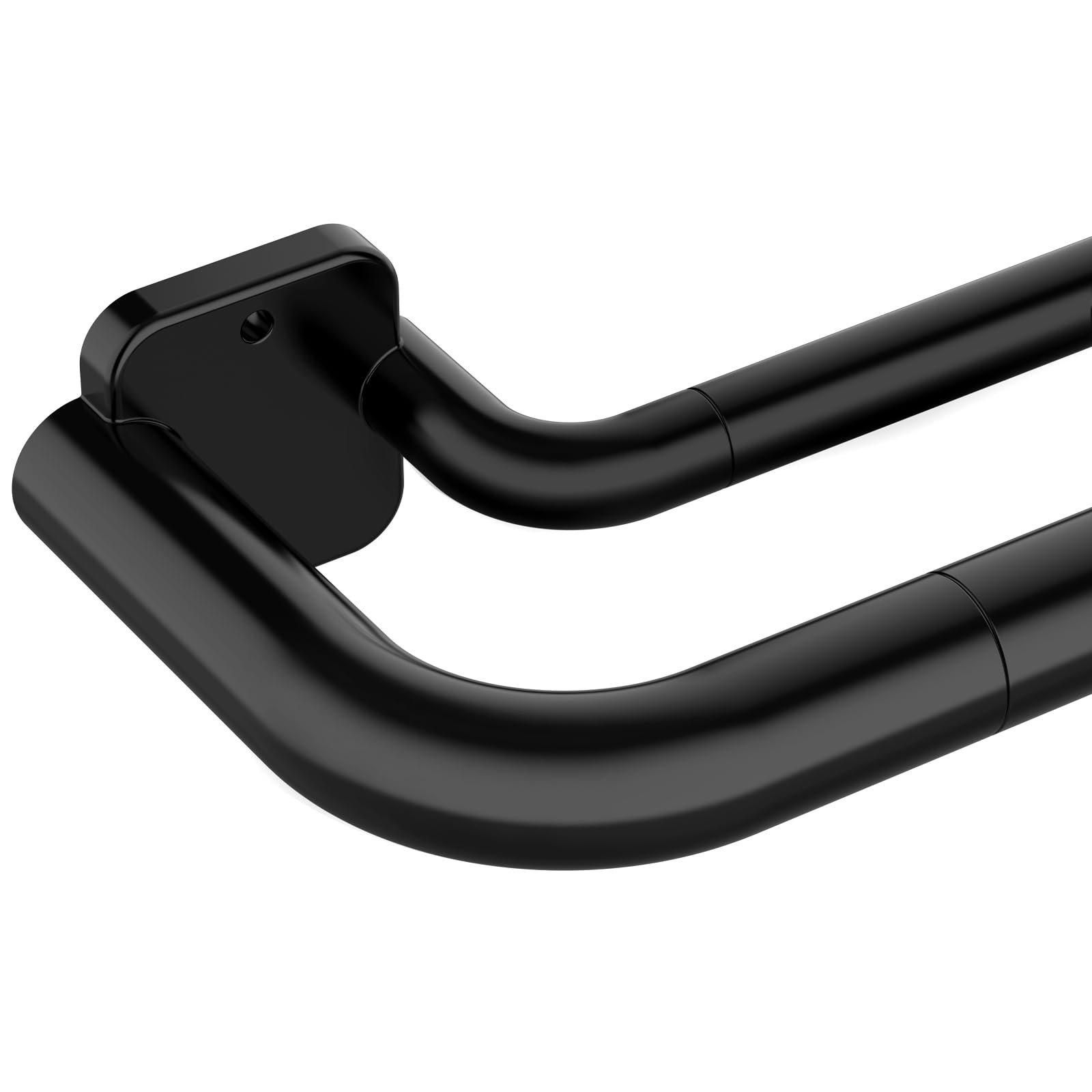 Photo 1 of *Unknown missing peices/look at pic* GXOACKJ Double Curtain Rods for Windows 32 to 86 inch, 1 Inch Black Adjustable Around Heavy Duty Decorative Drapery Rod For Room