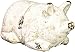 Creative Co-Op Distressed White Pig Shaped Terracotta Bookends (Set of 2 Pieces)