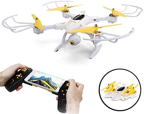 Blexy RC Quadcopter Foldable Remote Control FPV VR Wifi Drone 2.4GHz 6-Axis Gyro 4CH Helicopter with 2MP 720P HD Camera Time Transmission RTF BR39 White
