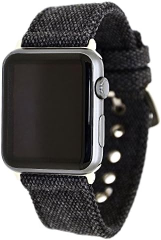 Apple Watch Camo Nylon Replacement Band, Wristband For 42mm Nike+, Series 3, Series 2, Series 1, Sport, Edition, Hermes (42mm, Black)
