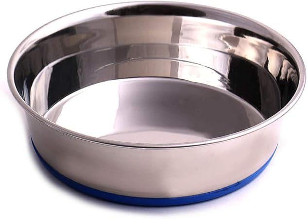 stainless steel dog bowl rubber bottom