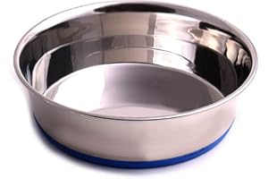 Heavy Non-Skid Stainless Steel Dog Bowls Pack by Max and Neo