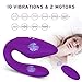 Adorime 2 in 1 Clitoral G-spot Vibrator for Women, Wireless Anal Clitoris Stimulator, Waterproof Vaginal Massager with 10 Powerful Vibrating Modes, Rechargeable Adult Sex Toys for Female Masturbation