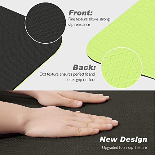 Toplus Yoga Mat, TPE Gymnastics Mat, Training Mat, NonSlip Pilates Mat