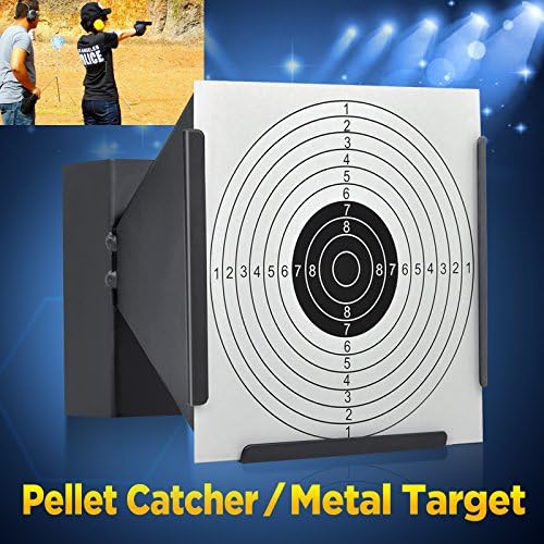 14 * 14cm Target Holder + 100 Targets Air Rifle Pellet Trap Shooting Target, Funnel, 14 x 14 x 17cm - Image 4