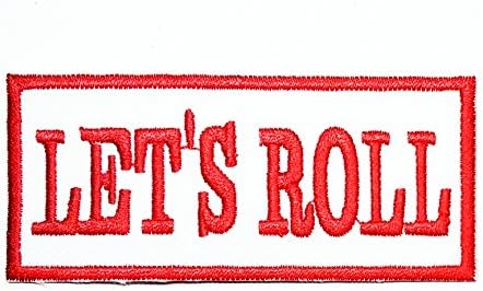 HHO White Red let's roll words funny Patch Funny Embroidered Motorcycle MC Club Biker Patch Embroidered DIY Patch Logo Vest Jacket cap Backpack jackets custom Patch Iron On/sew on patch