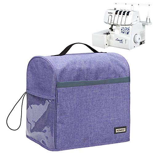 HOMEST Serger Sewing Machine Dust Cover with Storage Pockets, Compatible with Most Standard