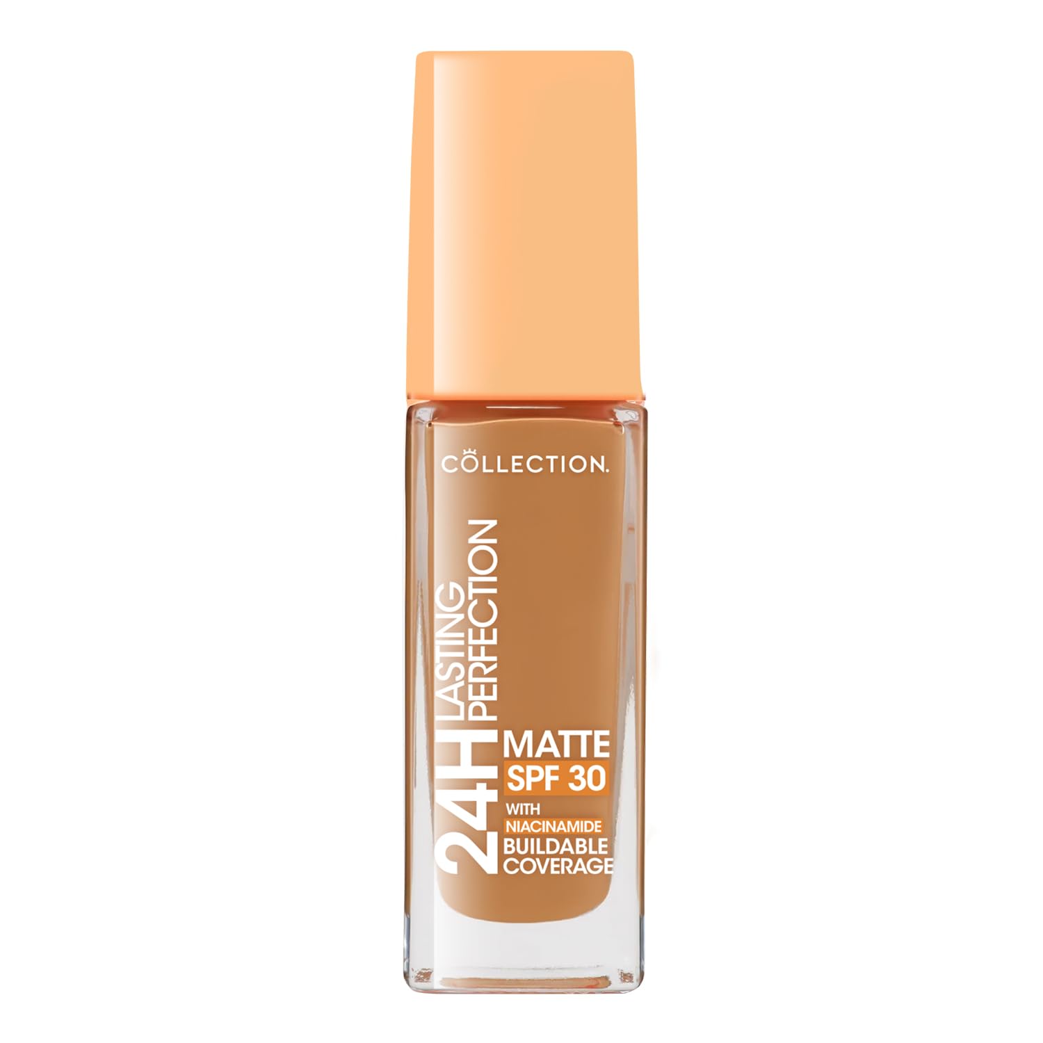 Collection Cosmetics Lasting Perfection Matte Foundation, Full Coverage, Anti-Ageing Effect, 14W Caramel Warm 27ml