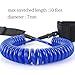 Unigear Premium 10' Coiled SUP Leash (11 Colors) Inflatable Paddle Board Surfboard Leash with Waterproof Wallet (Blue and White-New)