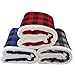 Red Buffalo Plaid Sherpa Throw TV Blanket 50