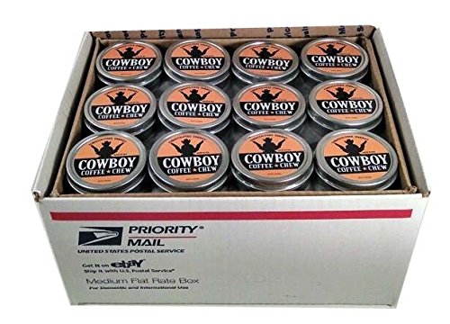 Cowboy Coffee Chew (Pack of 72) Quit Chewing Tin Can Non Tobacco Nicotine Smokeless Alternative to Dip Snuff Snus Leaf