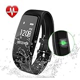 GULAKI Fitness Tracker Watch, Smart Band Wristband Heart Rate Monitor IP67 Waterproof Activity Tracker with Step Counter, Calorie Counter, Pedometer Watch for Smart Phone, Women & Men