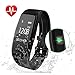 GULAKI Fitness Tracker Watch, Smart Band Wristband Heart Rate Monitor IP67 Waterproof Activity Tracker with Step Counter, Calorie Counter, Pedometer Watch for Smart Phone, Women & Men