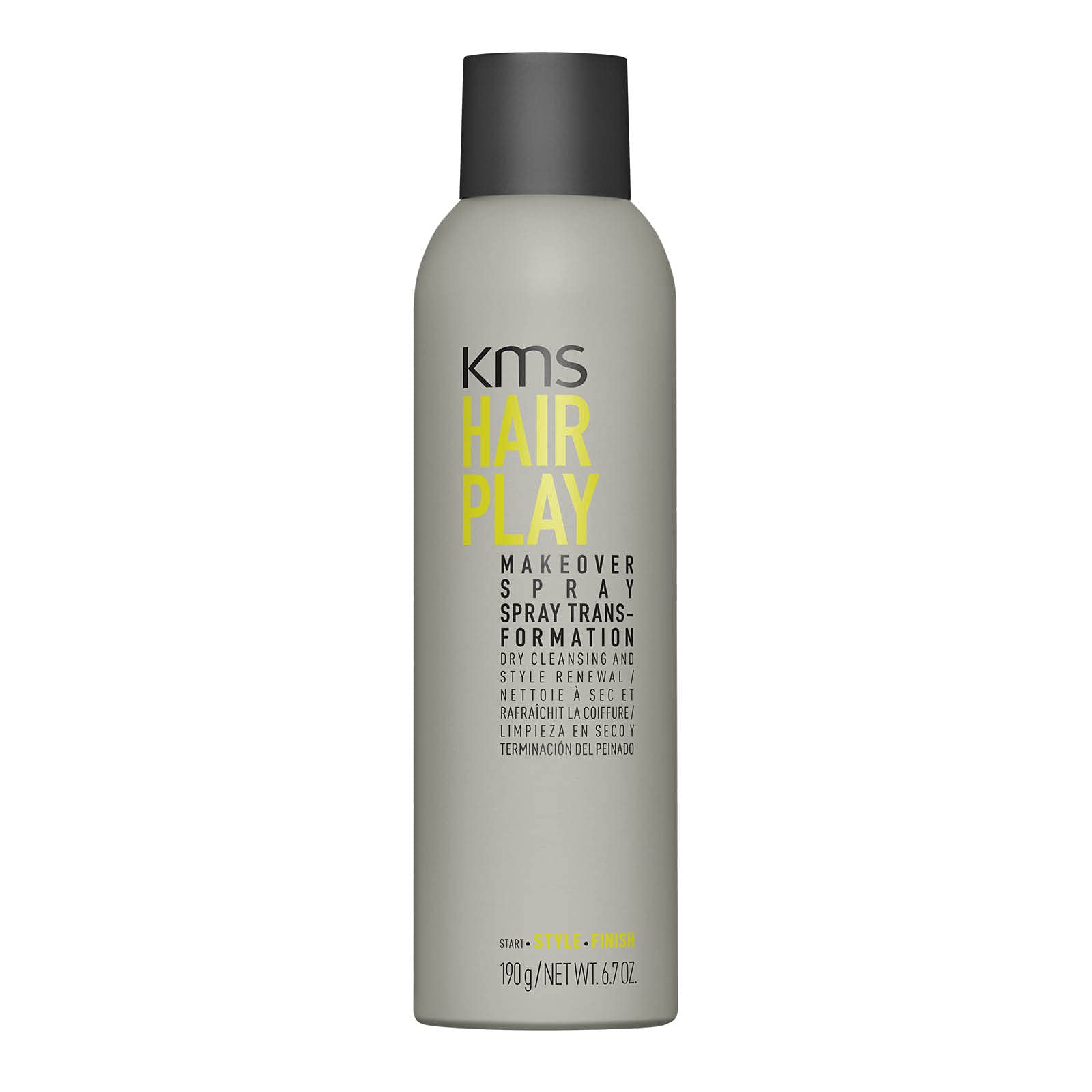 KMS HairPlay Makeover Spray, For All Hair Types, Dry Clean & Refresh, Volume & Texture, Vegan & PETA Approved, 250ml