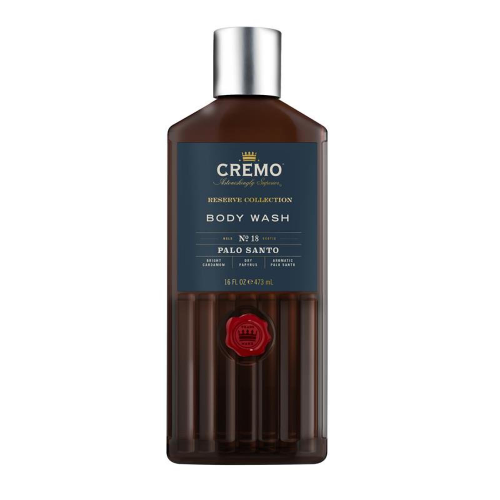 Cremo Reserve Collection Body Wash, Men's Shower Gel for Body Skin Care, Palo Santo Luxury Fragrance, 473 ml