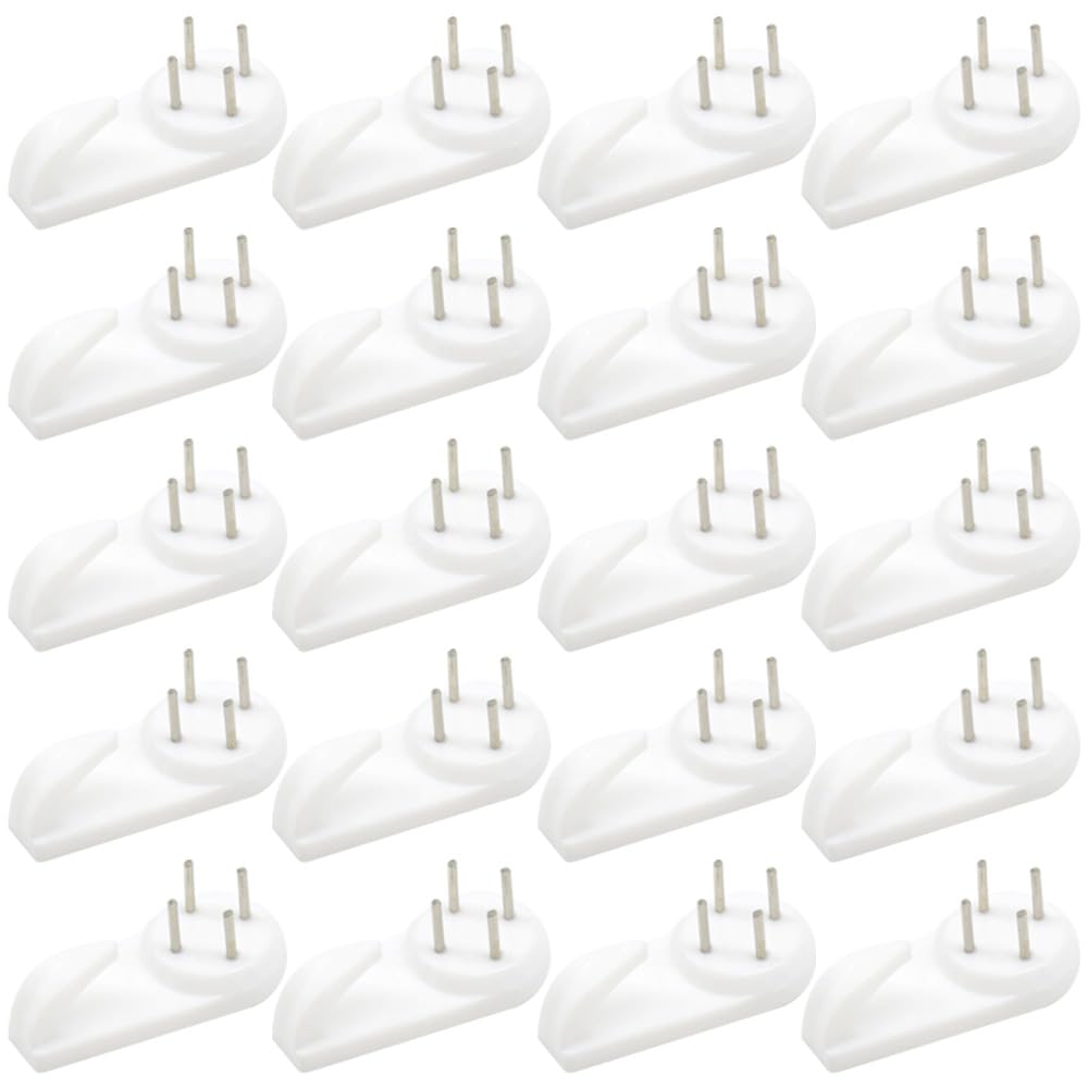 Ruidee 30 PCS Plastic Photo Frames Hooks 50mm Traceless Picture Hanger Hook Invisible Nail Wall Hooks for Hanging Artworks,Paintings,Home Decoration(39MM/SL)