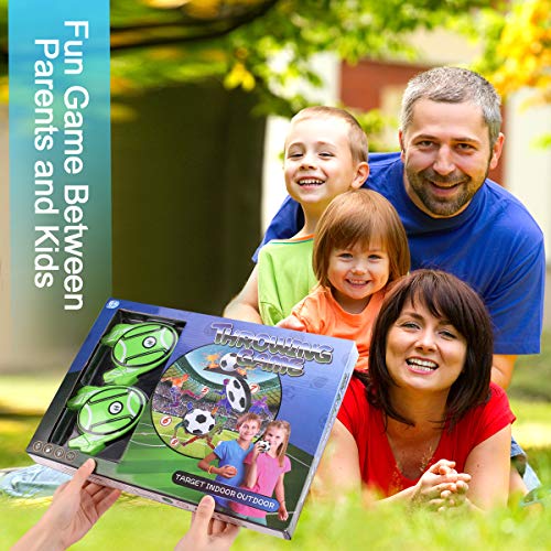 MagicWe Foam Axe Throwing Game Set for Kids and Adult with 2 Foam Axes 6 Hook and Loop Sticky Balls Safe Dart Board Games Toy to Play for Boys and Girls Competition Indoor Outdoor Birthday Party