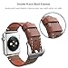 Apple Watch Band 38mm Leather, Swees iWatch Genuine Leather Bands Replacement Strap with Stainless Steel Clasp Buckle for Apple Watch Series 3 , Series 2, Series 1, Sports & Edition Women Men, Grey