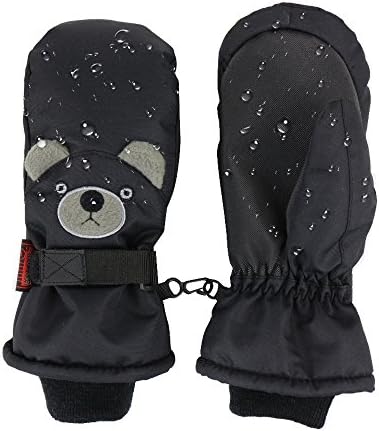 EZYKOO Kids Snowboard Gloves Thinsulate Lined Waterproof Warmest Snow Mittens Size-M for 7-9 Years Children