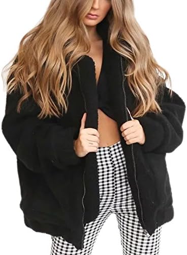 Viport Women's Warm Faux Fur Oversized Coat Fluffy Outwear Jacket