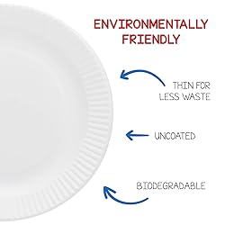 Hygloss Products Paper Plates - Uncoated White