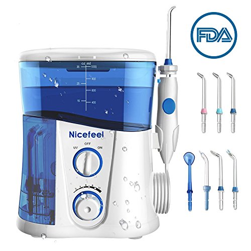 Nicefeel water flosser - water flossing dental oral irrigator wit…