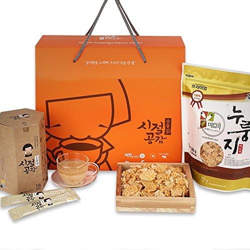 kkamankong Gift Set, Scorched Rice 280 g x 3 boxes, Scorched Rice Tea Soup 160 g x 2 boxes