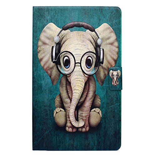 HD 8 Case - LittleMax(TM) [Cards Holder] Ultra Slim Lightweight Thin PU Leather Stand Flip Case Cover with Auto Sleep/Wake for Amazon Kindle Fire HD 8" 6th & 7th Generation -# Elephant - Thumbnail 3