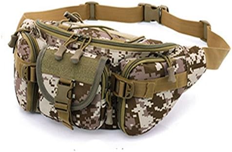 Outdoor Shoulder Military Tactical Backpack Camping Travel Hiking Trekking Waist Bag（Camo Sand）