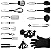 Kitchenelli Cooking Utensils Set - 22 Piece Premium Tool and Gadget Set Made of Lightweight Stainless Steel and Durable Black Nylon