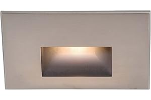 WAC LIGHTING WAC Landscape Lighting, LEDme 120V LED Horizontal Indoor and Outdoor Step and Wall Light 3000K Built-in LED in Brushed Nickel
